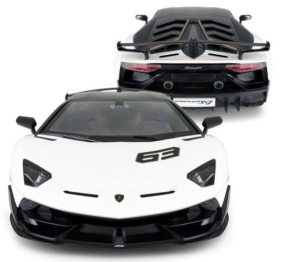 Машинка Rastar Lamborghini Aventador SVJ (96070) на радіокеруванні. 1:14. Колір: білий | Зображення 1