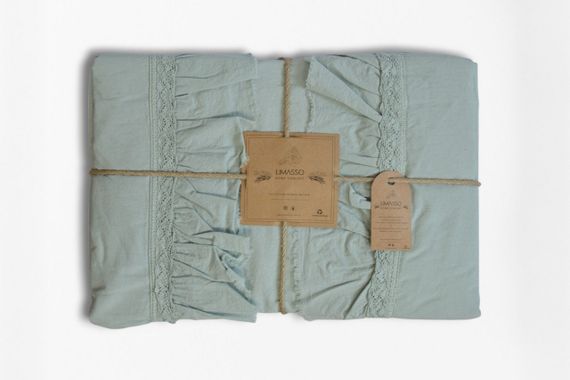 Постільна білизна Limasso Stonewashed Francesca 200 х 220 см Mint | Зображення 7