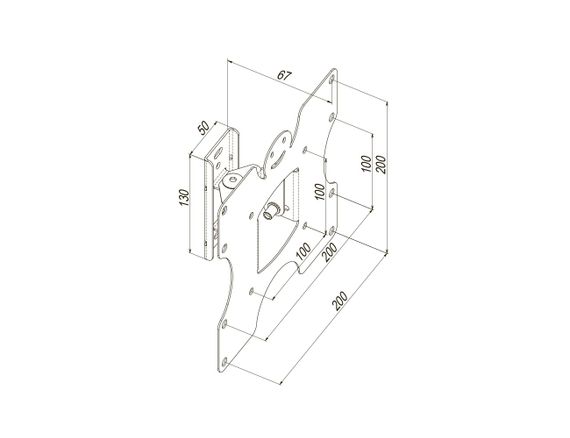 Наклонно-поворотное крепление для ТВ 19-43&quot; KSL WMB-4022T (WMB-4022T) | Зображення 6