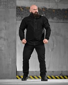 Летний эластичная тактический костюм agony черный НП4880