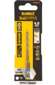 Свердло по металу DeWalt EXTREME IMPACT Black & Gold 4 мм (DT20604)