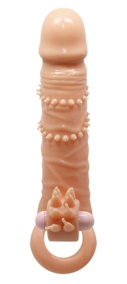 Удлиняющая насадка с вибростимуляцией ( на 4 см ) PRETTY LOVE - PENIS SLEEVE Connor, BI-026245 Sex Aura | Зображення 3