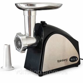 Електрична м'ясорубка Rainberg RB-678 3000W з насадкою для ковбас шнекова електром'ясорубка NR-88