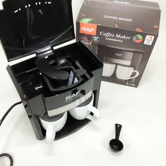 Маленька кавоварка для меленої кави, Кавоварка на роботу для дому настільна компактна DC-76