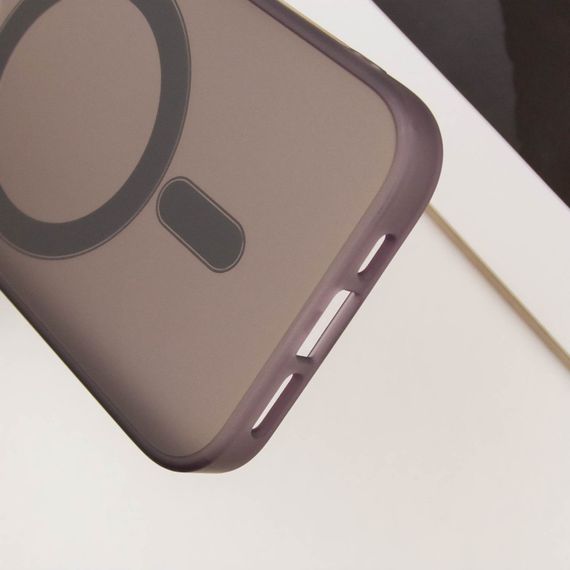 Чехол TPU+PC Lily with MagSafe для Apple iPhone 12 Pro Max (6.7") Dark Purple | Зображення 7