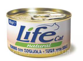Влажный корм для котов LifeCat Tuna With Sole с тунцом и камбалой 85 г 422698