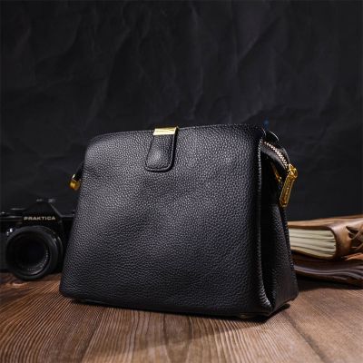 Сумка Vintage Жіноча на три відділення з натуральної шкіри Чорна (22107) | Зображення 2