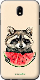 Чохол на Samsung Galaxy J7 J730 (2017) Єнотик з кавуном "4605t-786-2448"