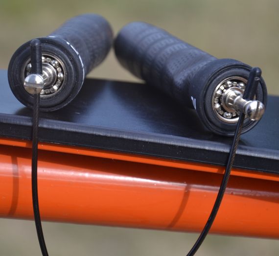Скакалка швидкісна на підшипниках Паверплей 4208 Fitness Jump Rope Чорна (3m.) | Зображення 6