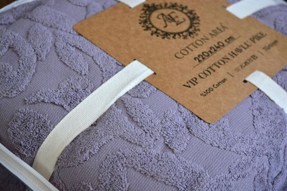 Махрове покривало Cotton Area 220 х 240 см Фіолетове | Зображення 3