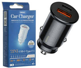 Автомобільний зарядний пристрій Remax RCC231 USB-QC3.0 PD3.0 Type-C (4.5A/30W) - Black
