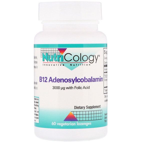 Вітамін Б12 Nutricology B12 Adenosylcobalamin 60 Veg Lozenges ARG-56570