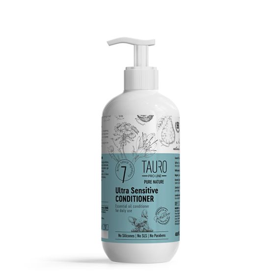 Tauro Pro Line Pure Nature Ultra Sensitive кондиціонер для собак та котів з чутливою шкірою, 400 мл