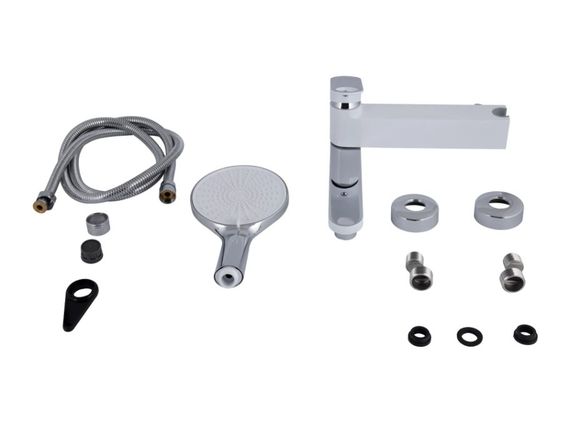 Змішувач для ванни Qtap Jay, Chrome/White (k35) з душовим гарнітуром QTJAY260CRW45554 | Зображення 2