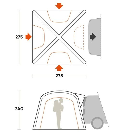 Намет чотиримісний Ferrino Wander Trunk Sand (92016QSS) | Зображення 1