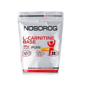 Жироспалювач для спорту Nosorog Nutrition L-Carnitine Base 100 g /33 servings/ Pure