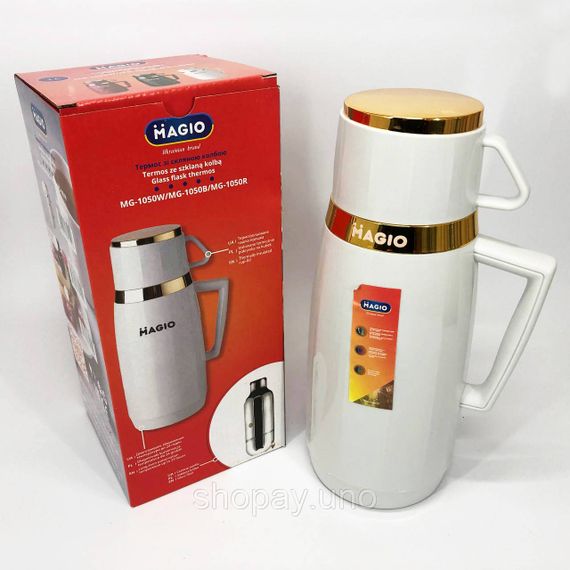 Термочашки для гарячих напоїв Magio MG-1050W 1 л, Хороший термос для чаю Термос подорожей EL-60 | Зображення 3