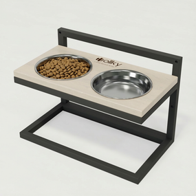 Миски на регулируемой подставке для средних собак Hollky Flex M (2 × 0.85 л) FM-422530-GRWH