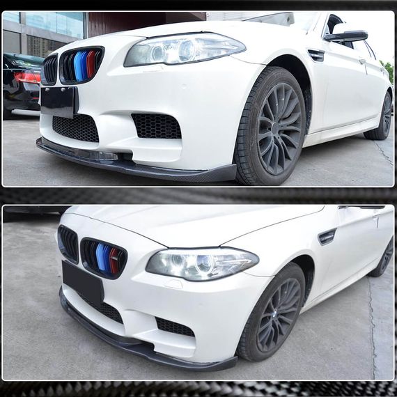 Накладка на передній бампер Lip V3 (для F10 M5, Карбон) для BMW 5 серія F-10/11/07 2010-2016 рр | Зображення 2