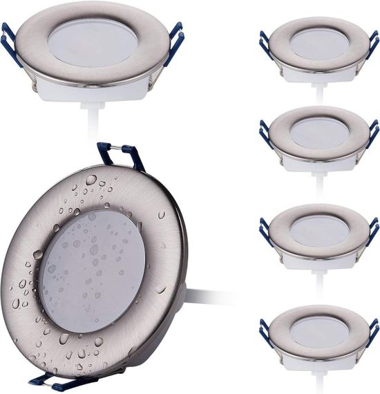 Встраиваемые светодиодные светильники 5 Вт (комплект 5 шт) — ультратонкий дизайн, матовый, IP44, 230 В | Зображення 8