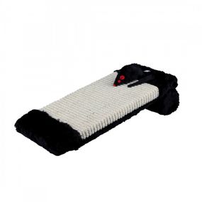 Дряпка Trixie для котів з валиком та іграшкою сизаль/плюш чорна 15x35 см