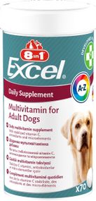 Витамины для здоровья взрослых собак 8in1 Excel Multi-Vitamin Adult Dog, 70 табл