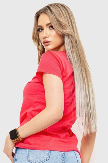 Футболка женская  цвет коралловый 190R105 | Зображення 3
