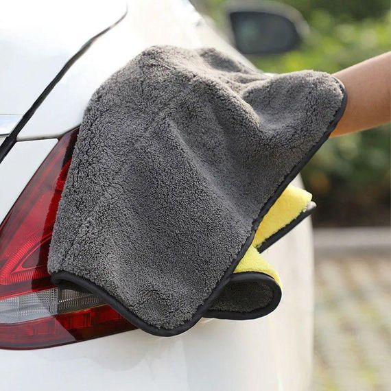 Двосторонній рушник з мікрофібри для авто (30х30см) / Мікрофібровий рушник для полірування автомобіля / Авторушник | Зображення 1
