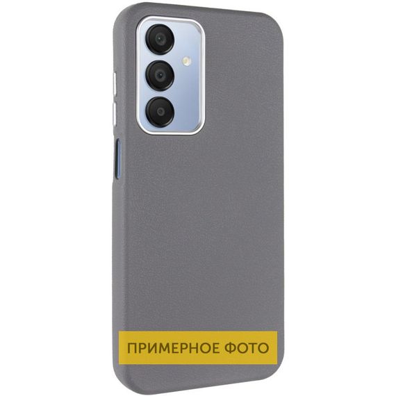 Шкіряний чохол Leather Case Metal Buttons для Xiaomi Redmi 9C Titanium Gray