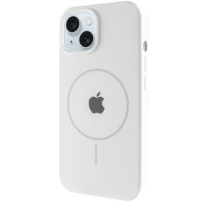 Чохол Silicone Case Full Protective (AA) with MagSafe для Apple iPhone 15 Plus (6.7") Білий / White