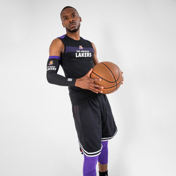 Рукав баскетбольний E500 для дорослих NBA Los Angeles Lakers чорний - 4 | Зображення 3