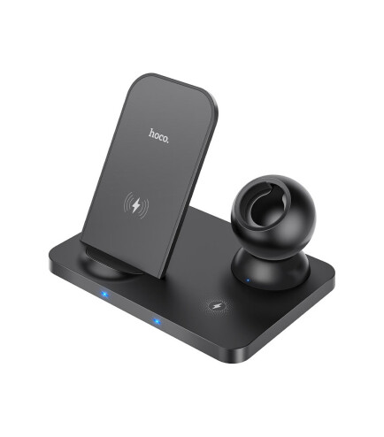 Бездротове зарядне Hoco CW33 Ultra-Charge 3-in-1 vertical wireless fast charger
