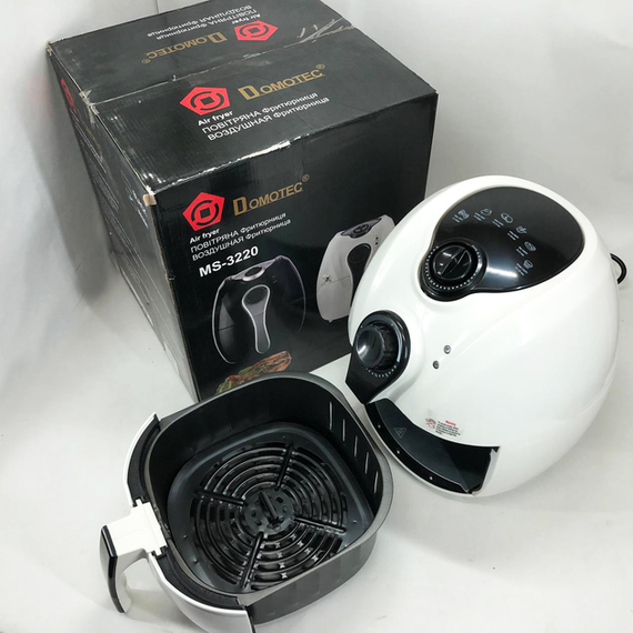 Аэро фритюрница Air Fryer DOMOTEC MS-3220 белый | Зображення 4