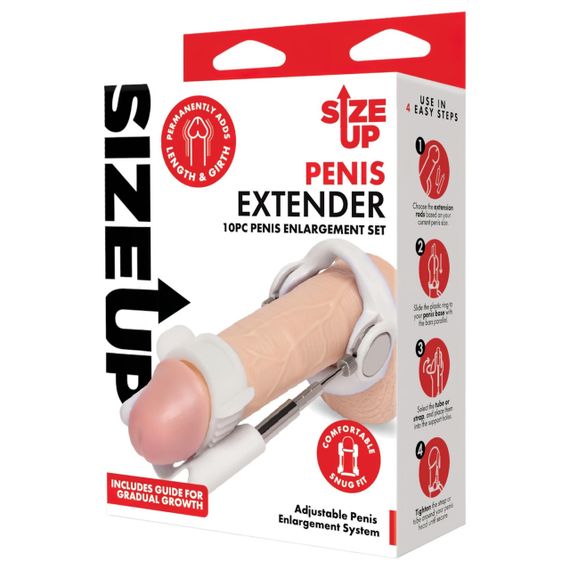 Екстендер Size-Up Penis Stretcher для збільшення пеніса, білий sexstyle | Зображення 4
