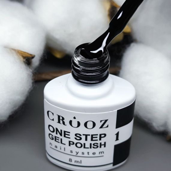 Однофазний гель лак Crooz One Step Gel Polish №01 (чорний) 8мл
