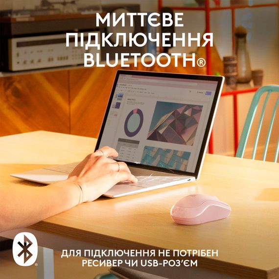 Миша Logitech M240 Silent Bluetooth Rose | Зображення 1