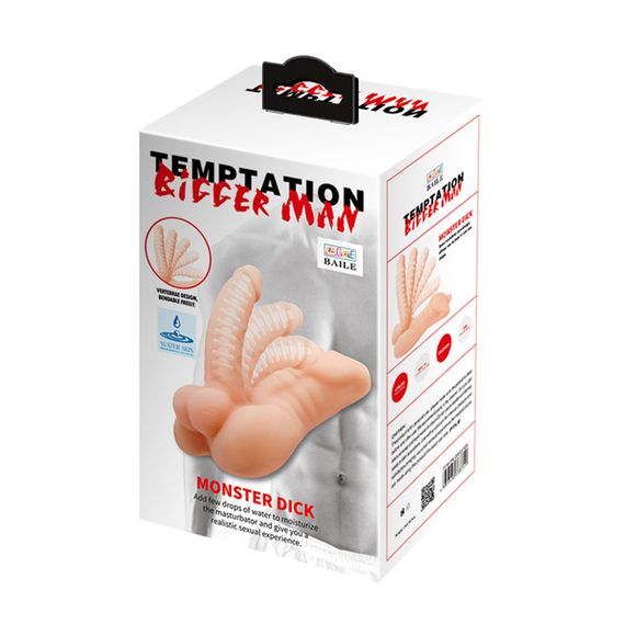 Фалоімітатор BAILE TEMPTATION BIGGER MAN-MONSTER DICK, BW - 008107GK Sex Aura | Зображення 7