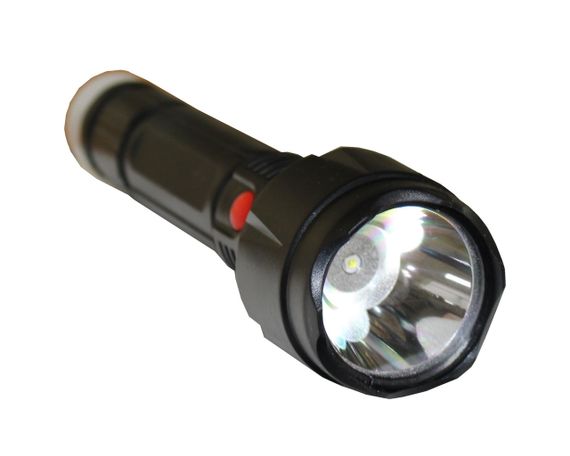 Ліхтарик акумуляторний ручний LED FL5 1+1W 6500K 3/4H 100L bat: 3.7V 1.2A Black Ny95001244 | Зображення 4