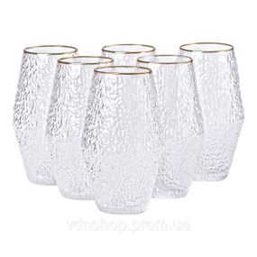 Набор из 6 стаканов, 600 мл, для лимонада, воды, сока и коктейлей HP-16-2