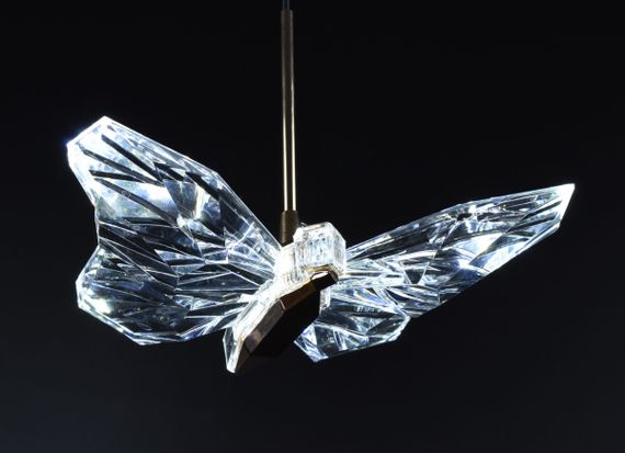 Люстра світлодіодна підвісна LED світильник для квартири на стелю лед 26523 Золото 25-110х15х25 см. | Зображення 7