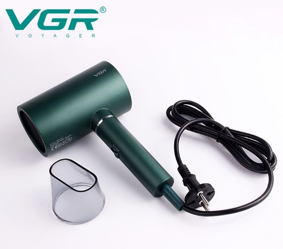 Фен для сушки укладки волос VGR V-431 1800 Вт электрофен Зеленый | Зображення 2