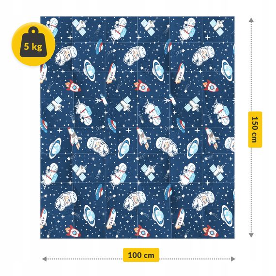 Ковдра важка (обтяжена) 4FIZJO 5 кг 100 x 150 см дитяча Blue (P-5905973403559) | Зображення 1