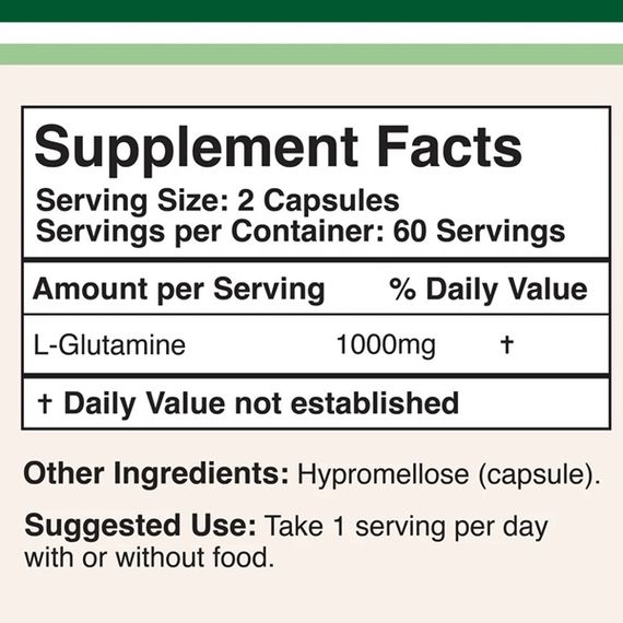 Глютамін Double Wood L-Glutamine 500 mg 120 Caps | Зображення 1