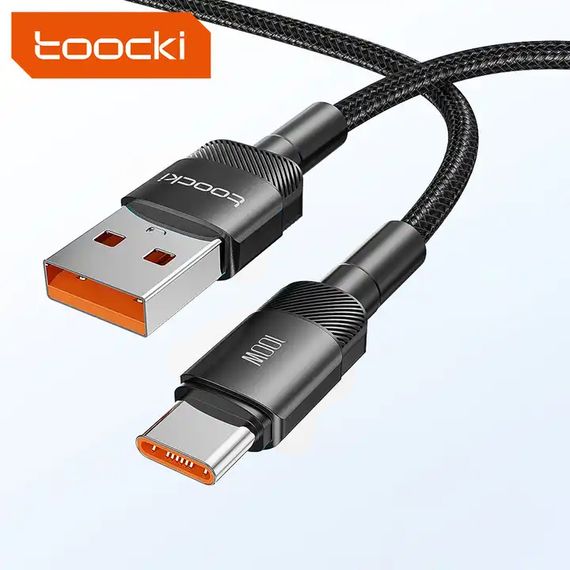 Кабель для передачі даних та швидкої зарядки Toocki Type-A Type-C 100W, 1 метр