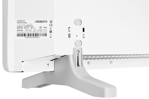 Конвектор ARDESTO напольный/настенный 2,0 кВт, площадь обогрева 20 кв.м., Белый (CH-2000MCW) | Зображення 5