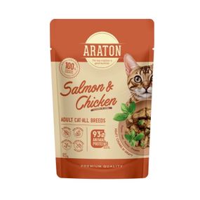 Вологий корм для котів з лососем та куркою Araton Cat Salmon And Chicken, 85 гр