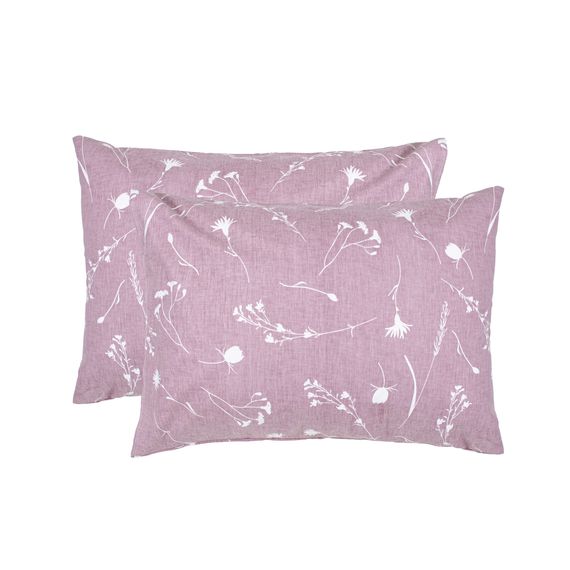 Набір наволочок Home Line 65408 Україна 50x70  Бавовна Сірий, Фіолетовий