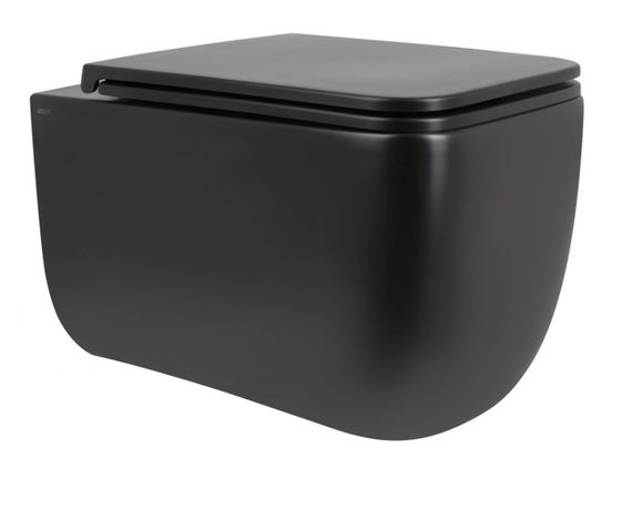 Унітаз підвісний Qtap Gemini Ultra Quiet, з сидінням Slim Duroplast/ Soft-close/ Quick Release QT2533076EUQMB