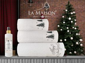 Подарунковий набір рушників La Maison, 3 шт. з ароматом Christina