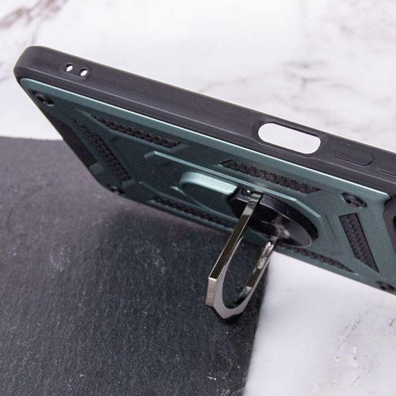 Ударостійкий чохол Camshield Serge Ring для Samsung Galaxy A03 TPU+PC, Шторка на камеру, Зелений | Зображення 2